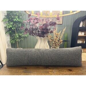 Textured Boucle Lumbar Decorative Throw Pillow Dark Gray - Casaluna NEW